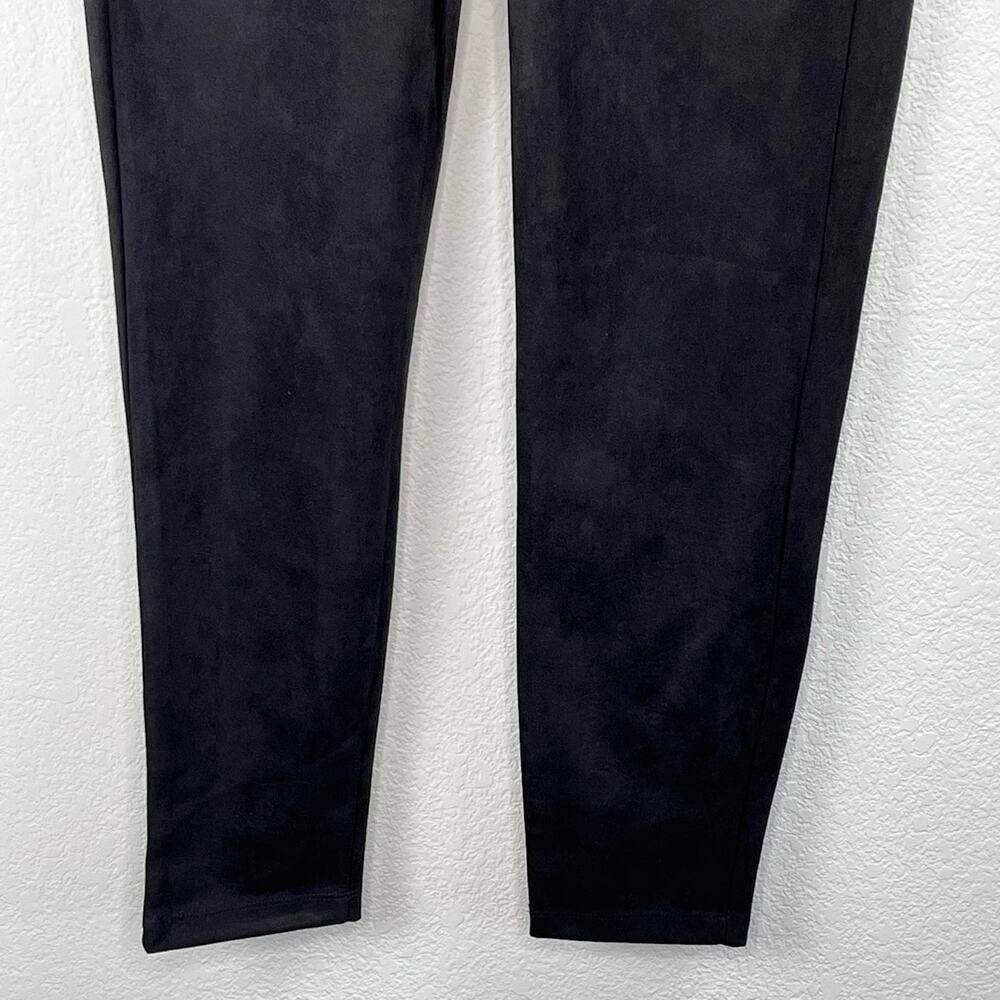 Philosophy Anthropologie Black Faux Suede High Rise Leggings Pockets NWT Medium - Picture 6 of 11